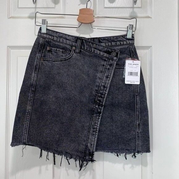 Free People Parker Wrap Denim Skirt Womens Size 25 - Picture 6 of 11